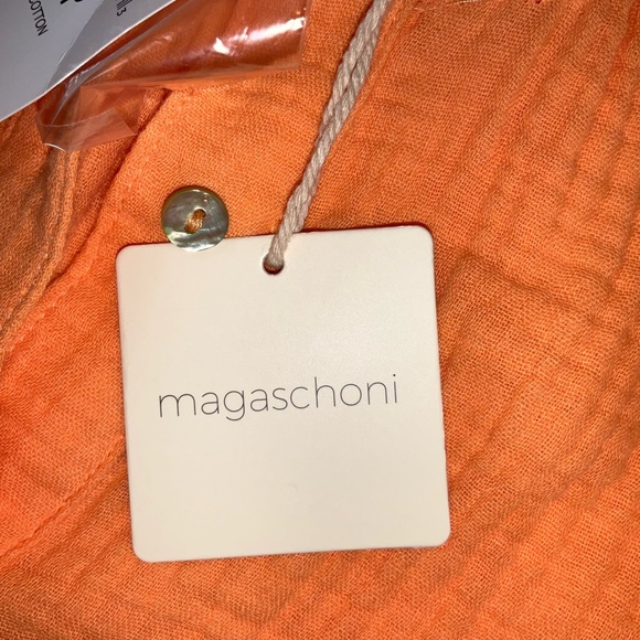 Magaschoni 100% Organic Cotton Mandarin Collar From Button XS Dress - Picture 9 of 13